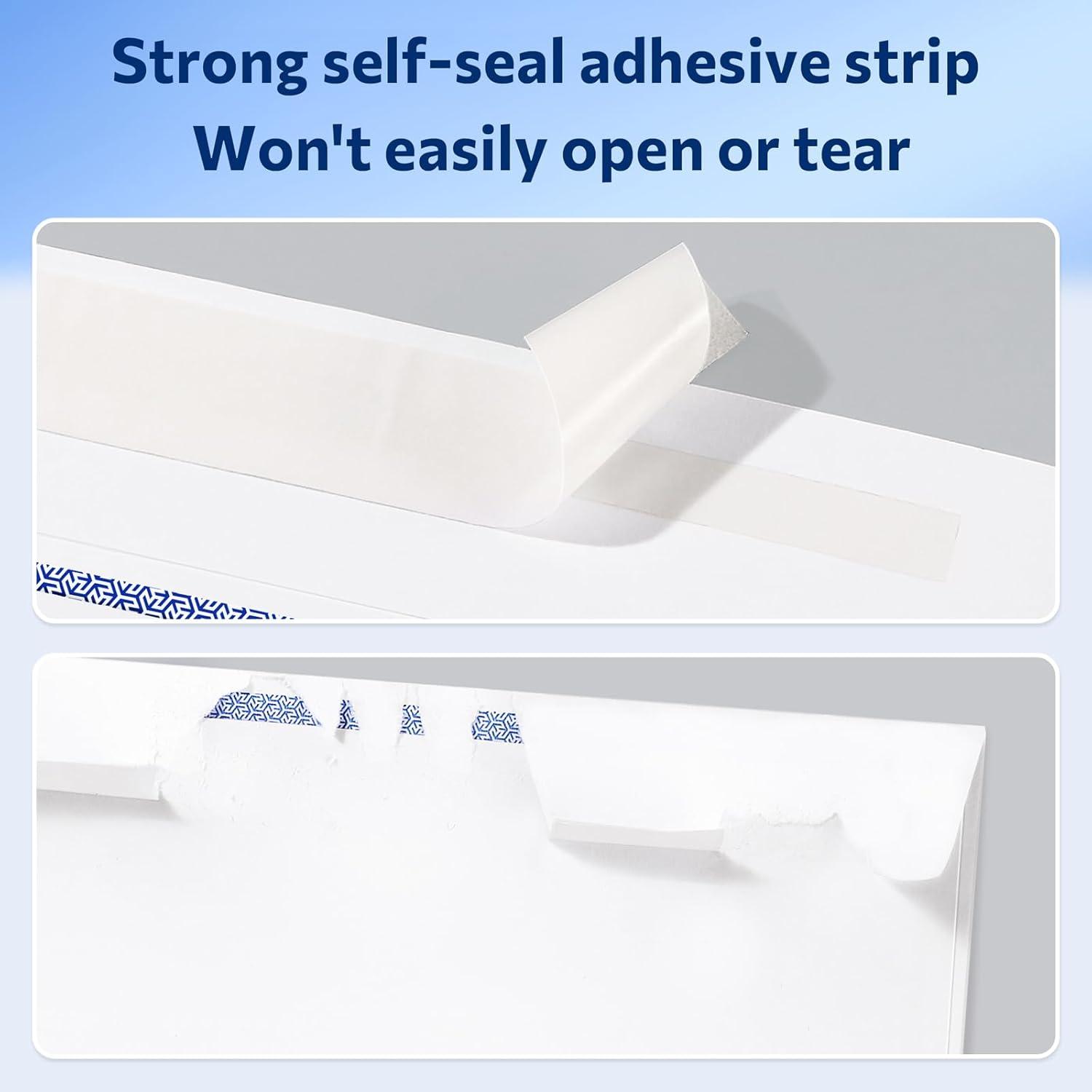 image:imageSUNEE Envelopes Self Seal 10 Double Window Envelopes 500 Pack Security Tint Self Seal Closure Fits Standard Business Checks 418 x 912 Letter Envelope for Invoices amp Mailings 24LBWindowless