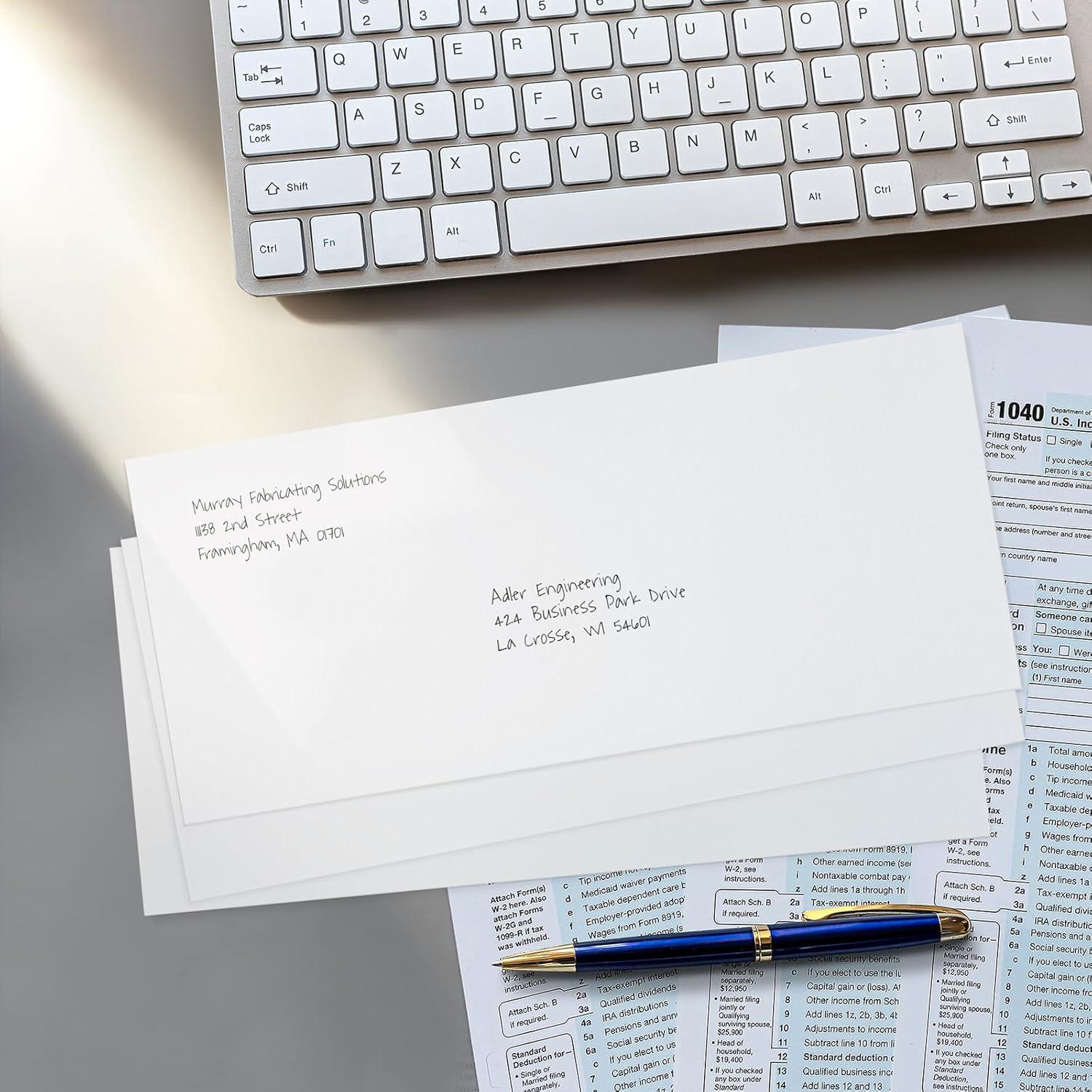 image:imageSUNEE Envelopes Self Seal 10 Double Window Envelopes 500 Pack Security Tint Self Seal Closure Fits Standard Business Checks 418 x 912 Letter Envelope for Invoices amp Mailings 24LBWindowless