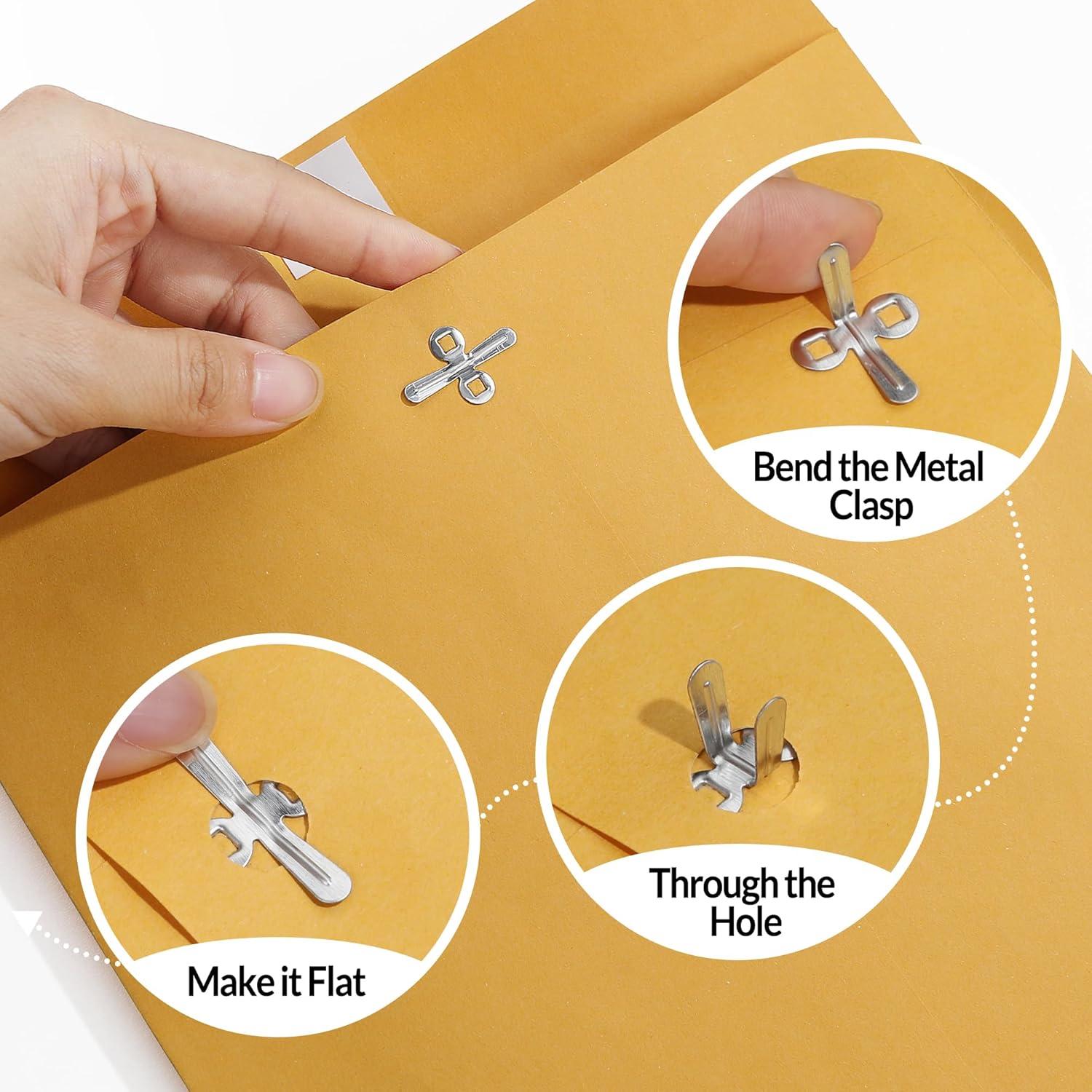 image:imageSUNEE Envelops 9x12 Brown Kraft Envelopes with Clasp Closure 28lb Paper Mailing Envelopes 100 Count Great for Filing Storing or Mailing Documents9x12