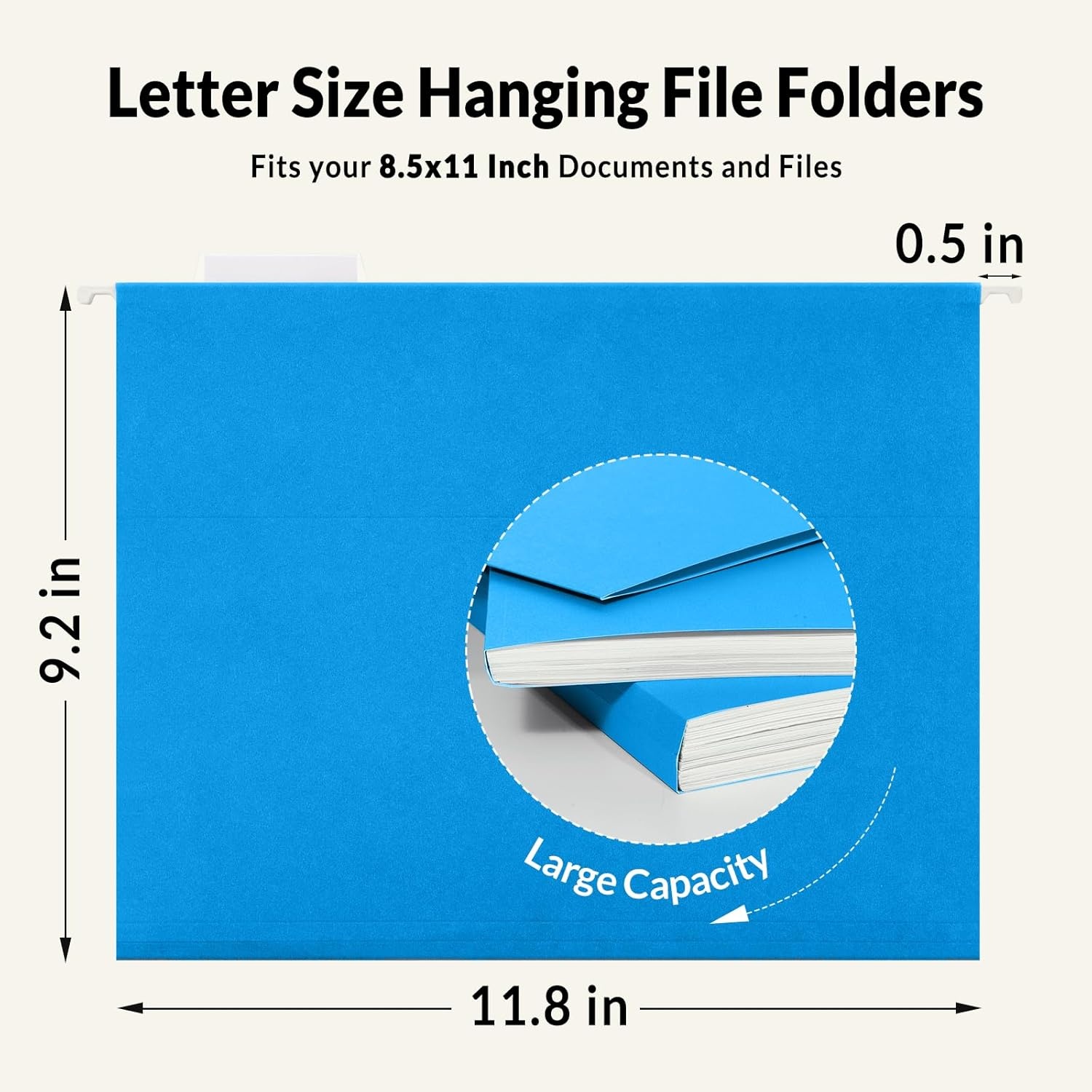 image:imageSUNEE Hanging File Folders 25 Pack Letter Size Hanging File Folders with 15Cut Tabs Ideal for Home and Office Organization and Papers ClassificationYellowBlue