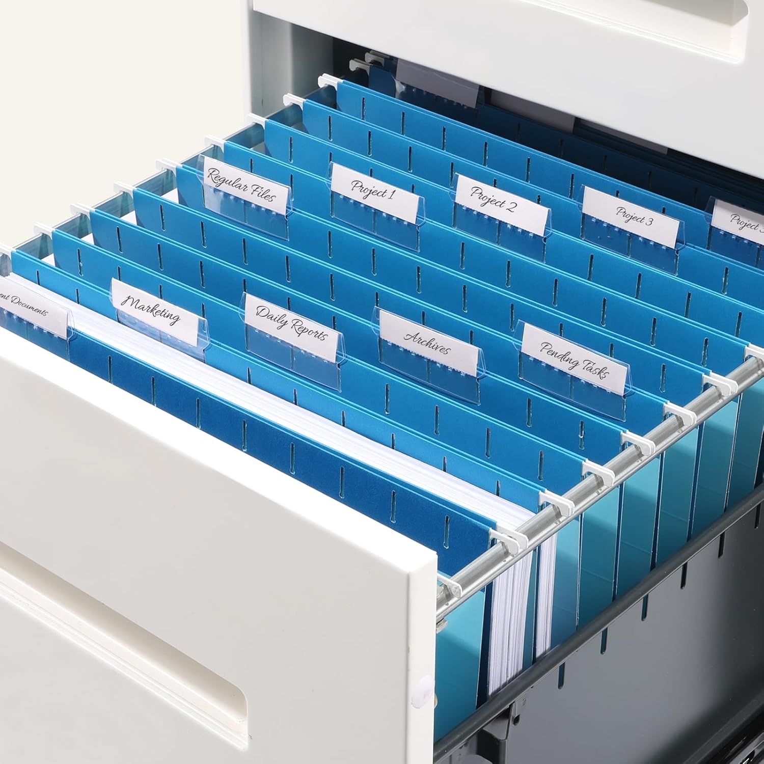image:imageSUNEE Hanging File Folders 25 Pack Letter Size Hanging File Folders with 15Cut Tabs Ideal for Home and Office Organization and Papers ClassificationYellowBlue