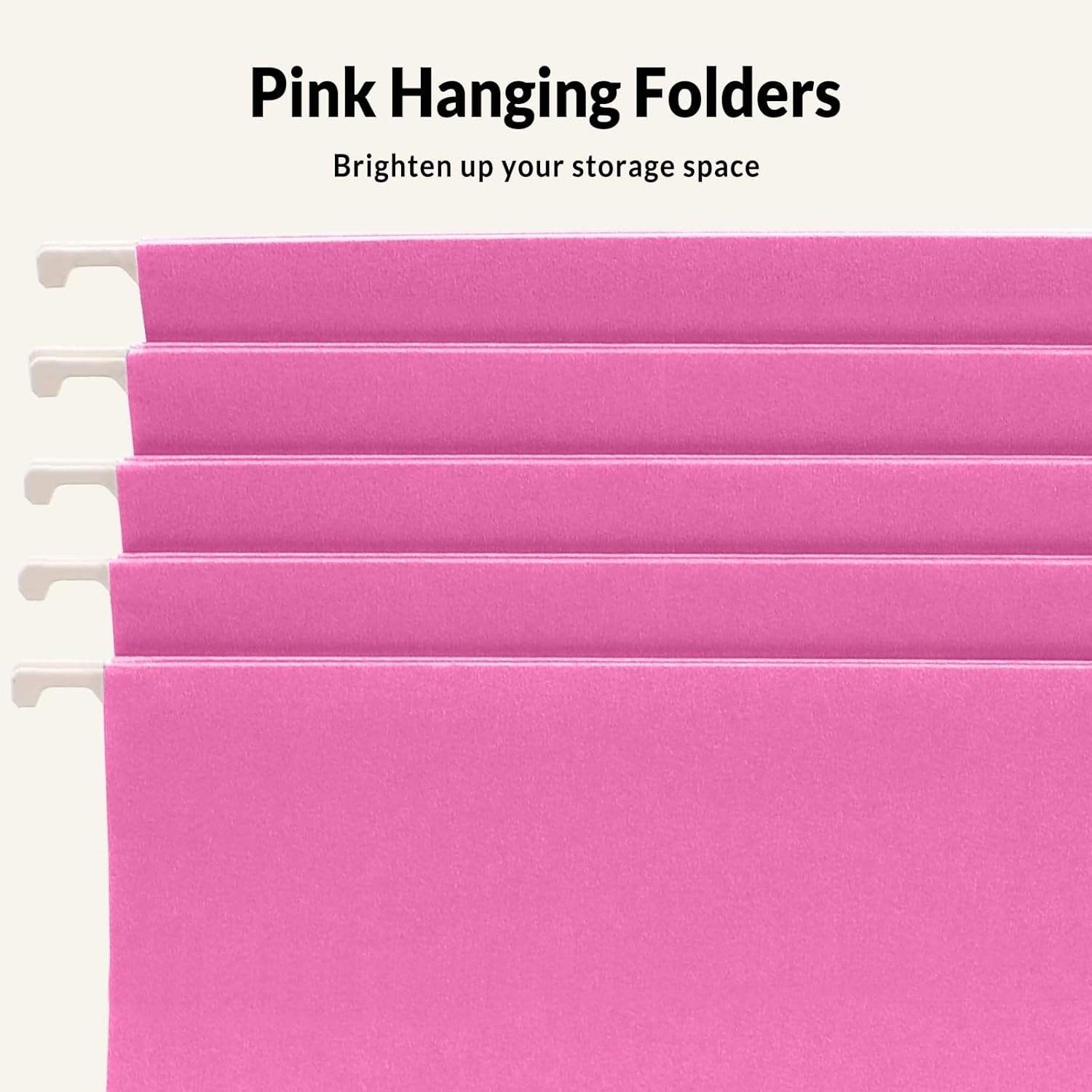 image:imageSUNEE Hanging File Folders 25 Pack Letter Size Hanging File Folders with 15Cut Tabs Ideal for Home and Office Organization and Papers ClassificationYellowBright Neon Pink
