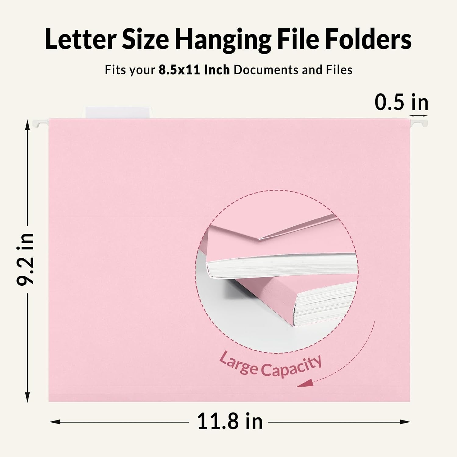 image:imageSUNEE Hanging File Folders 25 Pack Letter Size Hanging File Folders with 15Cut Tabs Ideal for Home and Office Organization and Papers ClassificationYellowPink