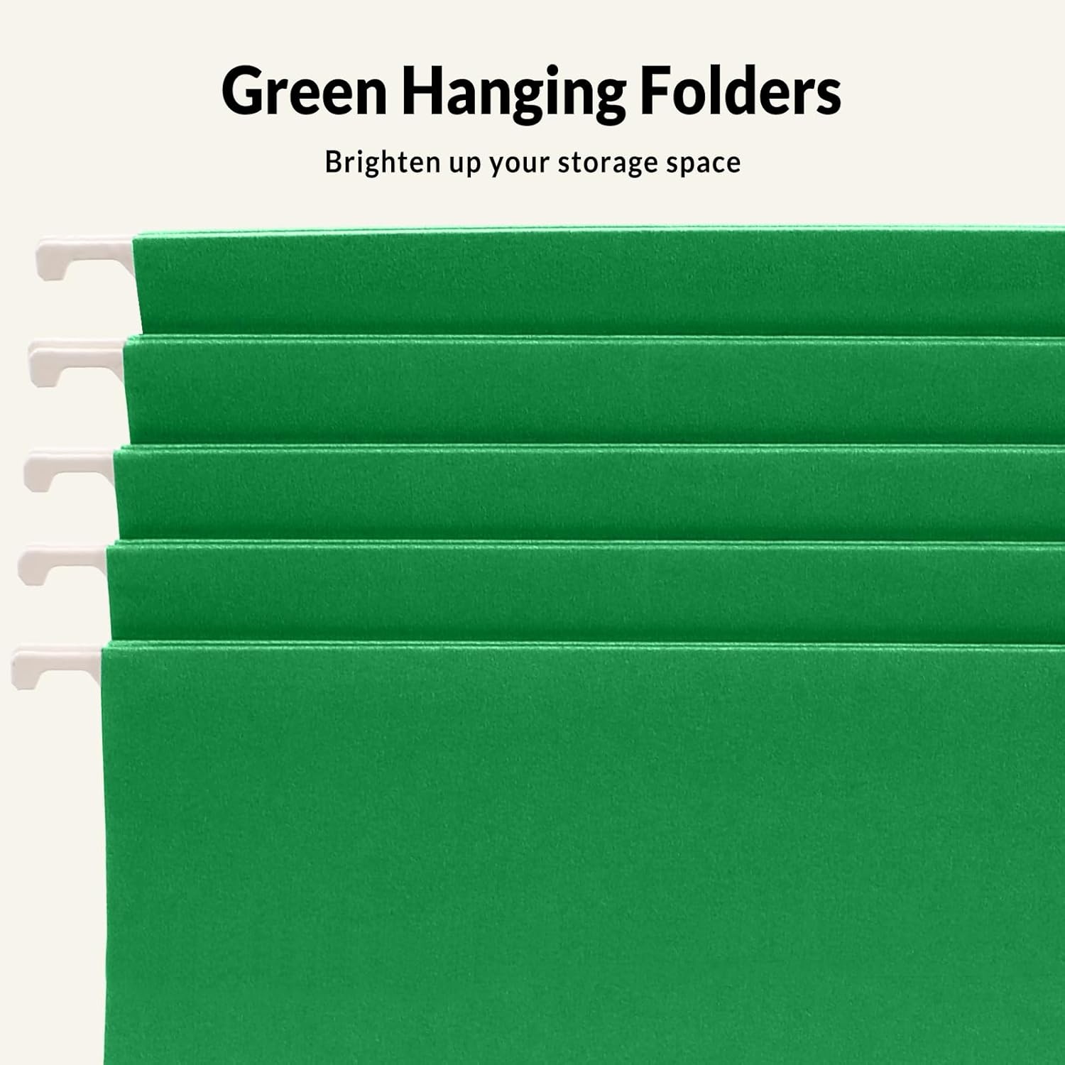 image:imageSUNEE Hanging File Folders 25 Pack Letter Size Hanging File Folders with 15Cut Tabs Ideal for Home and Office Organization and Papers ClassificationYellowGreen