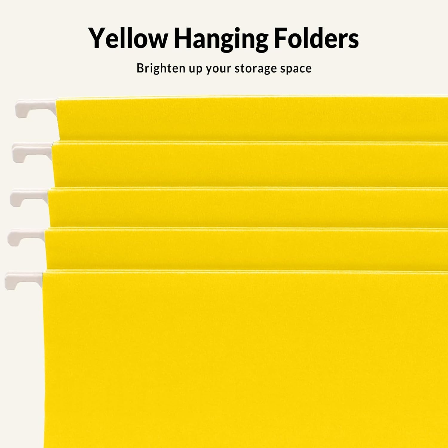 image:imageSUNEE Hanging File Folders 25 Pack Letter Size Hanging File Folders with 15Cut Tabs Ideal for Home and Office Organization and Papers ClassificationYellowYellow