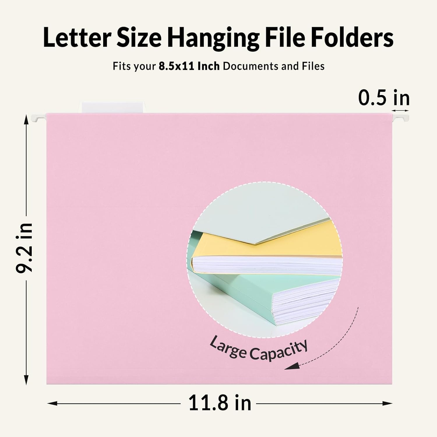 image:imageSUNEE Hanging File Folders Retro Colors 6 Pack Letter Size File Folders with 15cut Tabs Stay Organized for Your Home and Office Bulk File and DocumentsMacaron Color