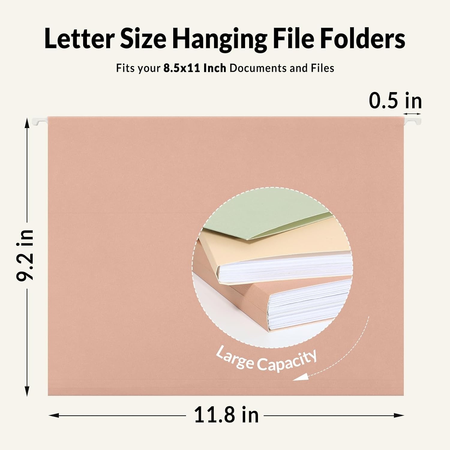 image:imageSUNEE Hanging File Folders Retro Colors 6 Pack Letter Size File Folders with 15cut Tabs Stay Organized for Your Home and Office Bulk File and DocumentsMorandi