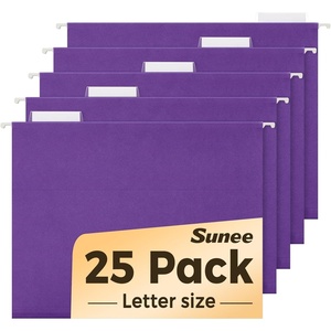 image:imageSUNEE Hanging File Folders 25 Pack Letter Size Hanging File Folders with 15Cut Tabs Ideal for Home and Office Organization and Papers ClassificationYellowPurple