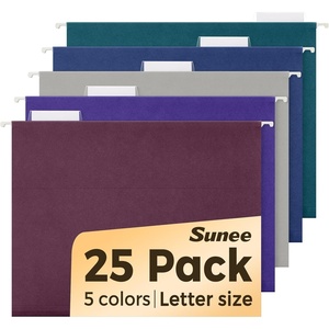 image:imageSUNEE Hanging File Folders 25 Pack Letter Size Hanging File Folders with 15Cut Tabs Ideal for Home and Office Organization and Papers ClassificationYellowVintage Colors