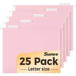 image:imageSUNEE Hanging File Folders 25 Pack Letter Size Hanging File Folders with 15Cut Tabs Ideal for Home and Office Organization and Papers ClassificationYellowPink