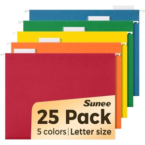 image:imageSUNEE Hanging File Folders 25 Pack Letter Size Hanging File Folders with 15Cut Tabs Ideal for Home and Office Organization and Papers ClassificationYellowAssorted Colors