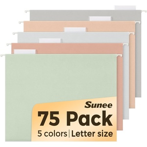 image:imageSUNEE Hanging File Folders Pastel Colors  75 Pack Colored File Folders Letter Size with 15Cut Tabs Ideal for Organizing Home and Office DocumentsMorandi