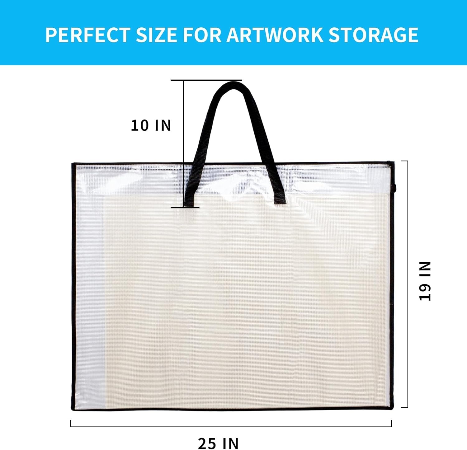 image:imageSUNEE 18x24 Art Portfolio Bag Artist Supply Organizer with Handle Zippered Storage Folder for Artwork Poster Scrapbook Keepsake and Bulletin Board