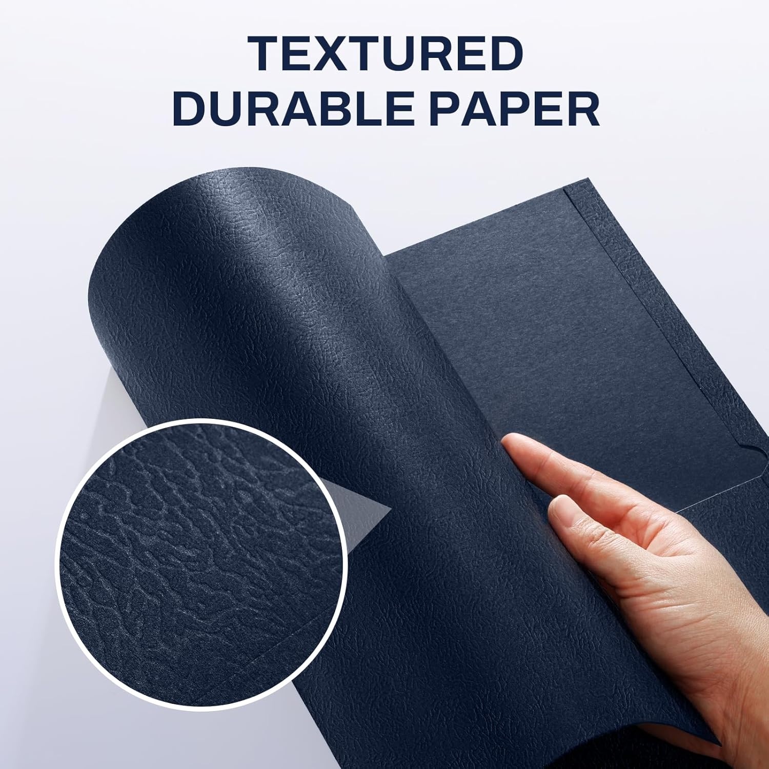 image:imageSUNEE Folders with Pockets25 Pack Blue 2 Pocket Folders Fit Letter Size Paper Paper File Folder for School Office Home BusinessDark Blue