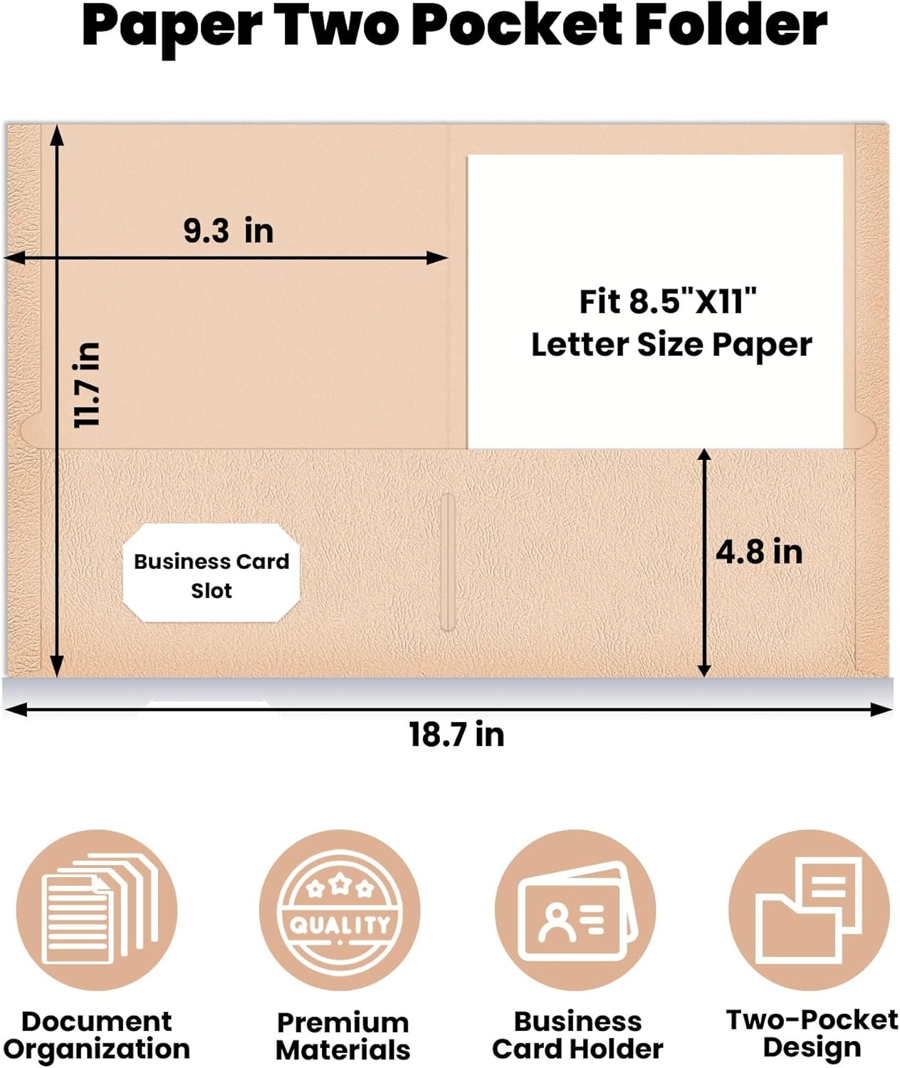 image:imageSUNEE Folders with Pockets25 Pack Blue 2 Pocket Folders Fit Letter Size Paper Paper File Folder for School Office Home BusinessEarthy Orange
