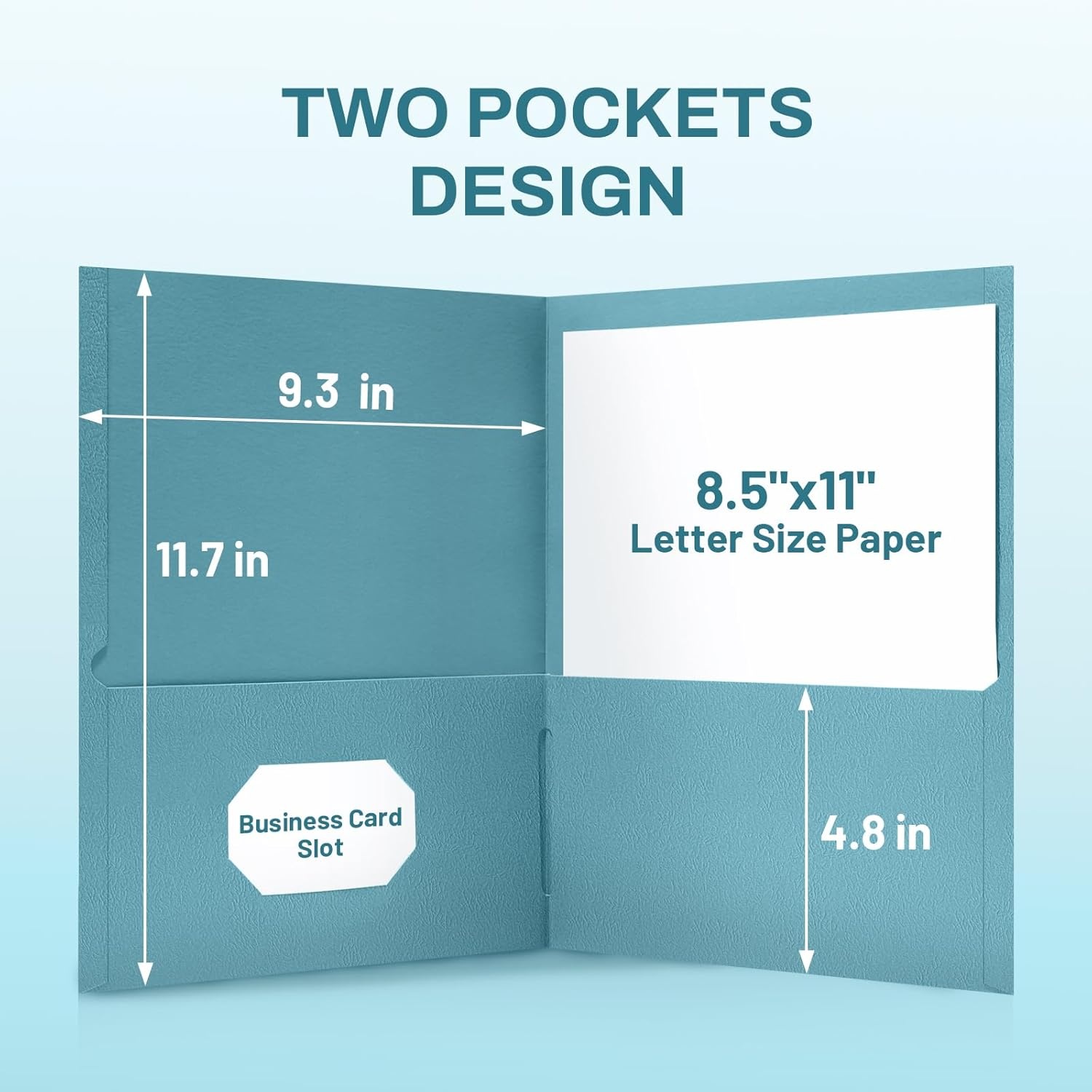 image:imageSUNEE Folders with Pockets25 Pack Blue 2 Pocket Folders Fit Letter Size Paper Paper File Folder for School Office Home BusinessMulticolored 3