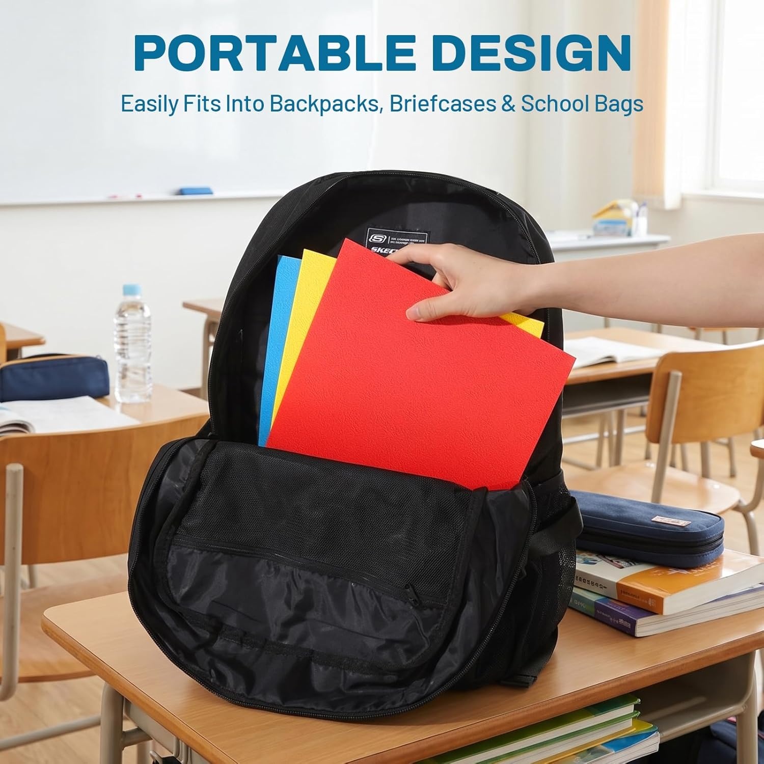 image:imageSUNEE Folders with Pockets25 Pack Blue 2 Pocket Folders Fit Letter Size Paper Paper File Folder for School Office Home BusinessMulticolored