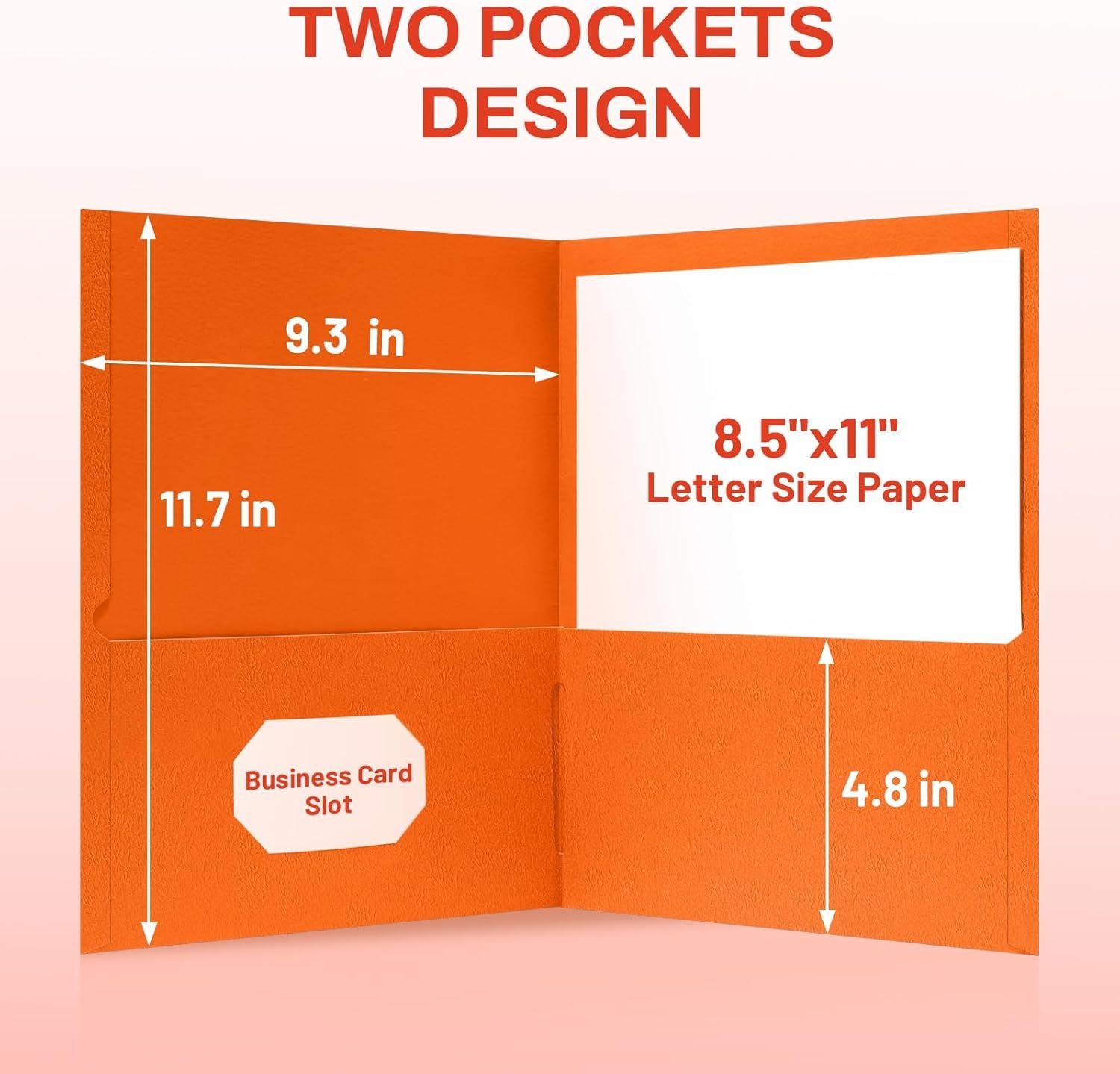 image:imageSUNEE Folders with Pockets25 Pack Blue 2 Pocket Folders Fit Letter Size Paper Paper File Folder for School Office Home BusinessOrange