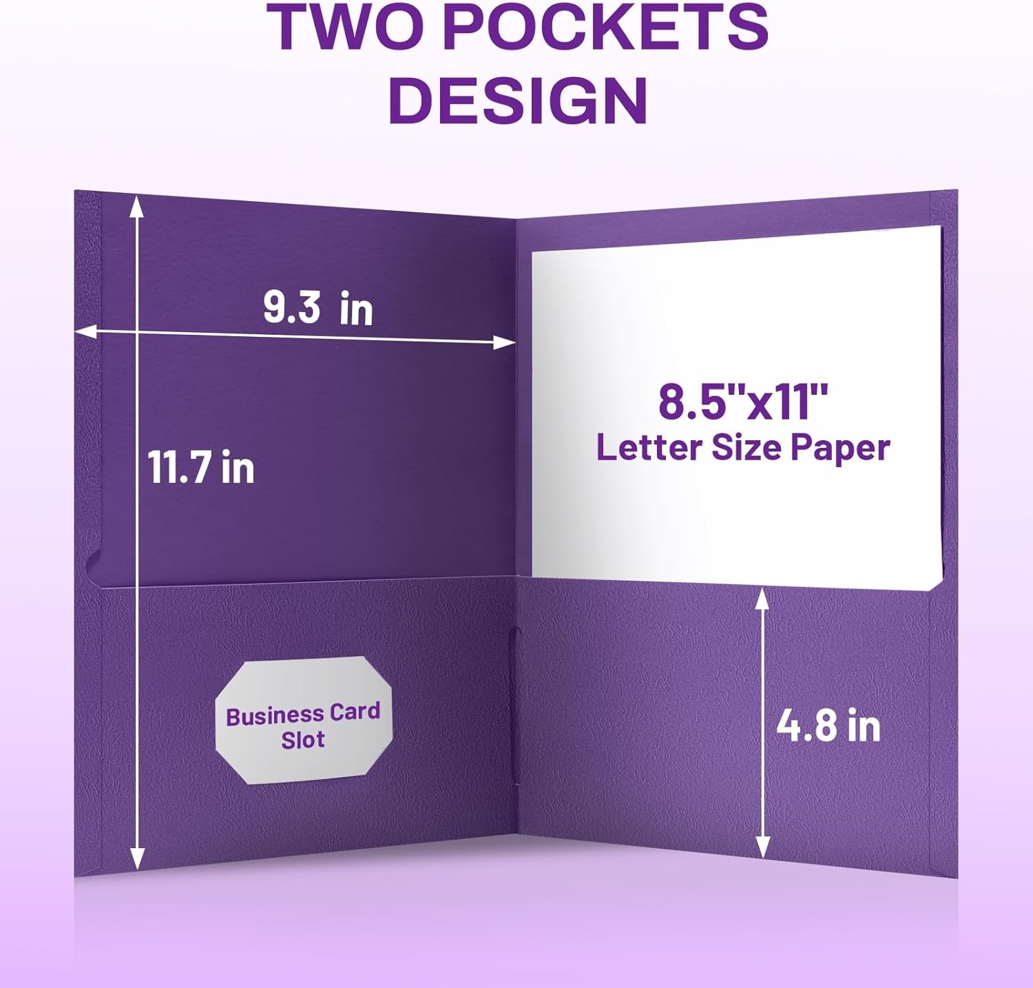 image:imageSUNEE Folders with Pockets25 Pack Blue 2 Pocket Folders Fit Letter Size Paper Paper File Folder for School Office Home BusinessPurple