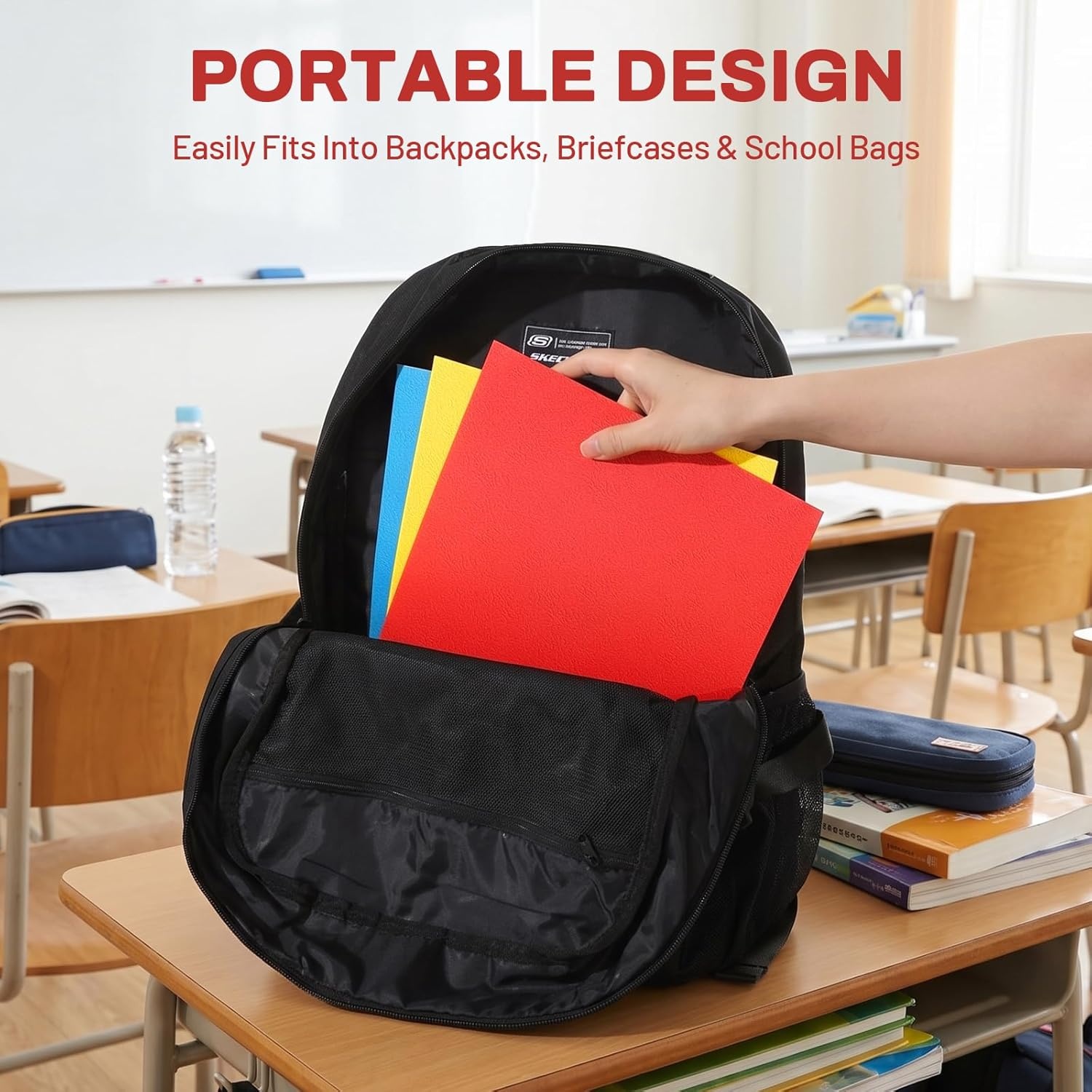 image:imageSUNEE Folders with Pockets25 Pack Blue 2 Pocket Folders Fit Letter Size Paper Paper File Folder for School Office Home BusinessRed