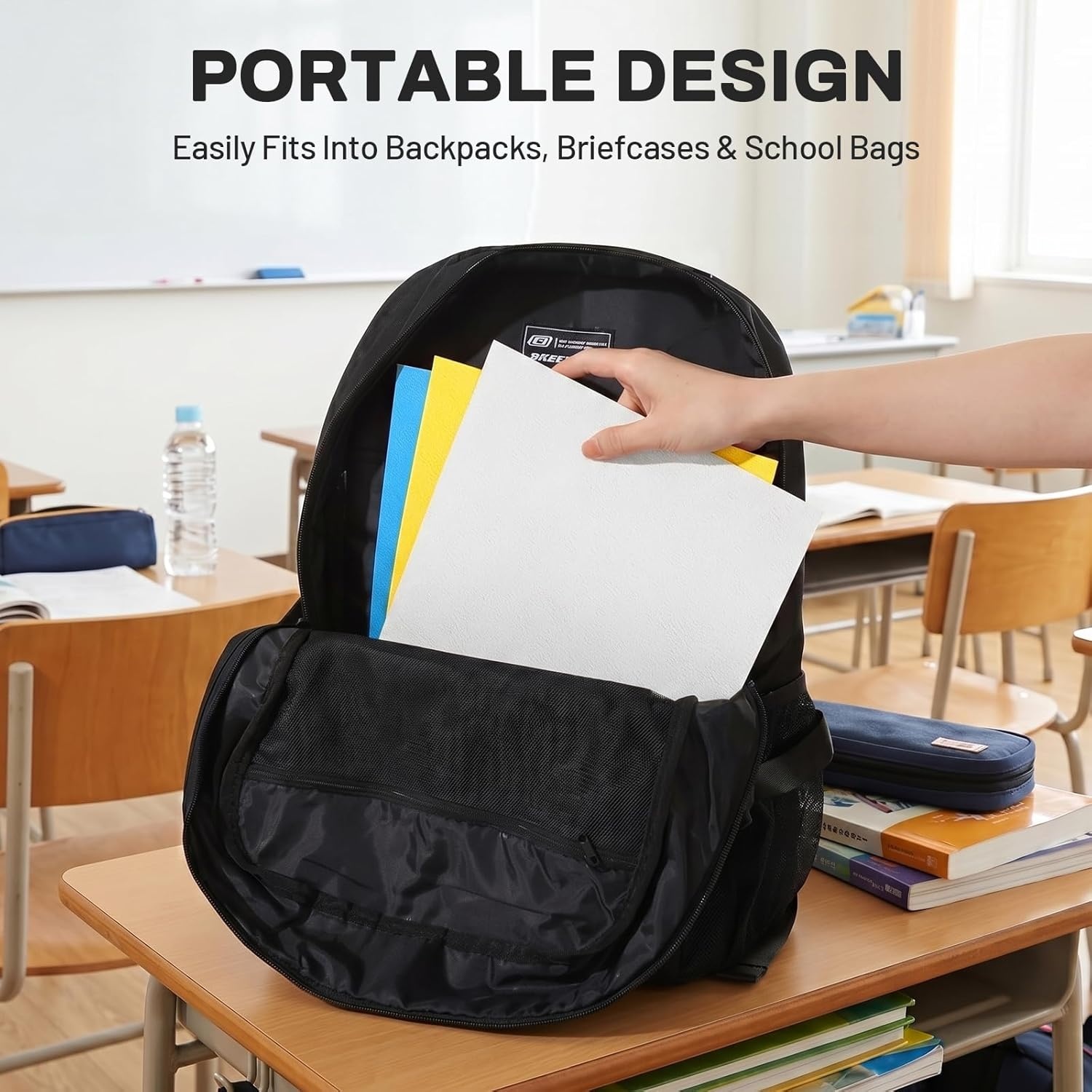 image:imageSUNEE Folders with Pockets25 Pack Blue 2 Pocket Folders Fit Letter Size Paper Paper File Folder for School Office Home BusinessWhite