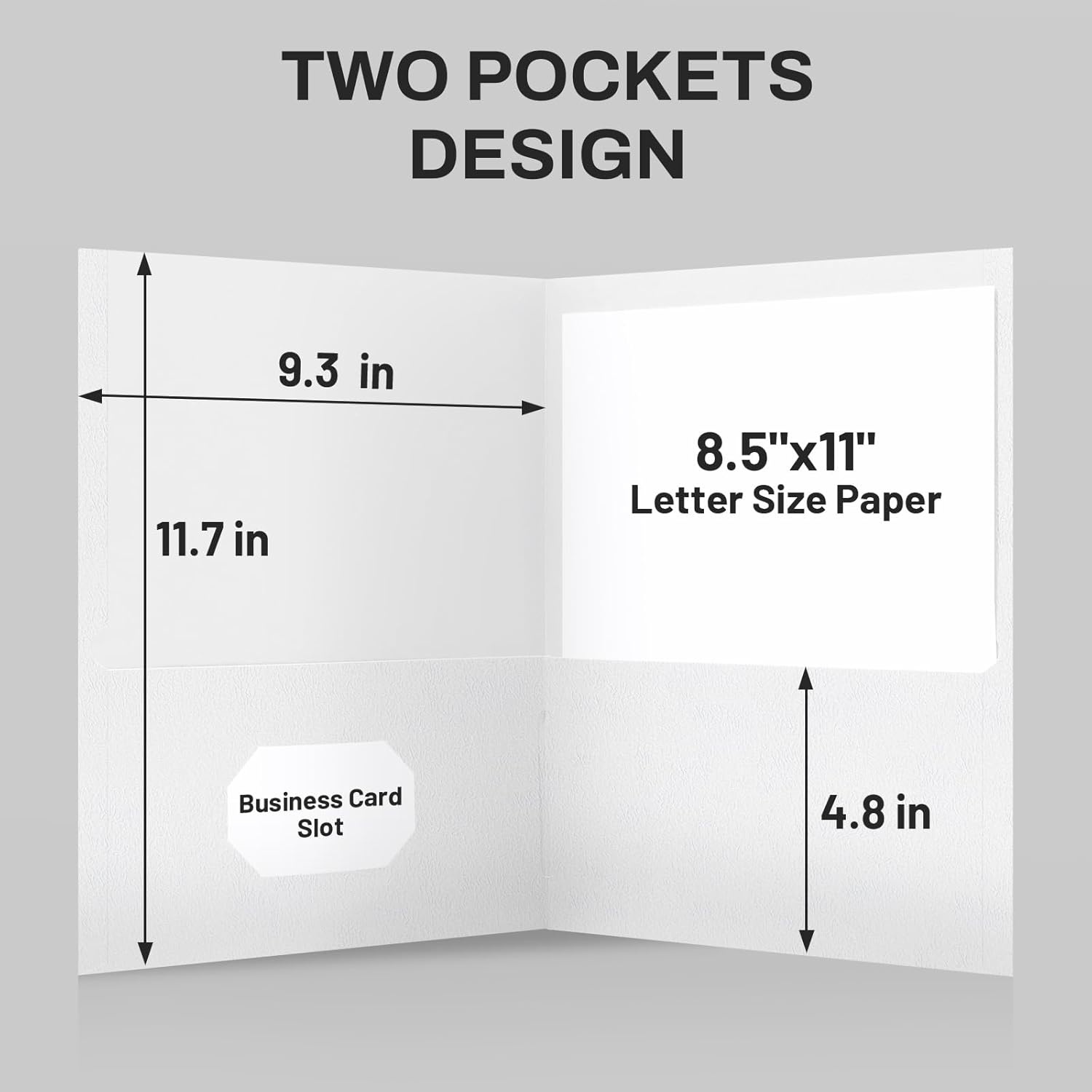 image:imageSUNEE Folders with Pockets25 Pack Blue 2 Pocket Folders Fit Letter Size Paper Paper File Folder for School Office Home BusinessWhite