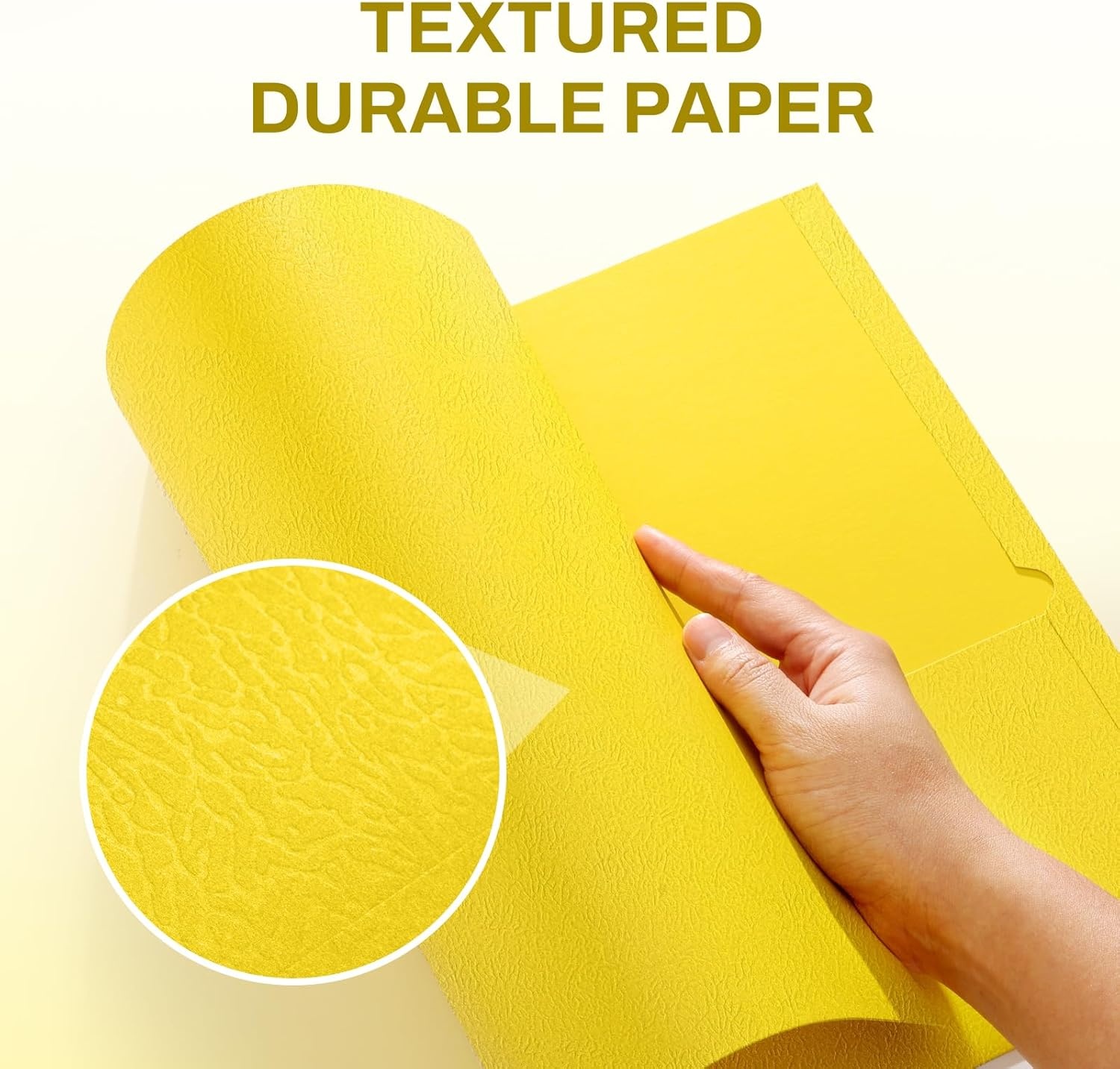 image:imageSUNEE Folders with Pockets25 Pack Blue 2 Pocket Folders Fit Letter Size Paper Paper File Folder for School Office Home BusinessYellow