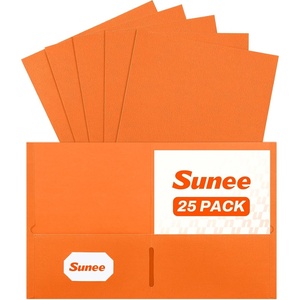 image:imageSUNEE Folders with Pockets25 Pack Blue 2 Pocket Folders Fit Letter Size Paper Paper File Folder for School Office Home BusinessOrange