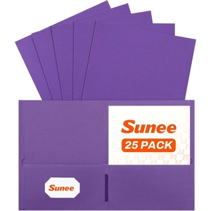 image:imageSUNEE Folders with Pockets25 Pack Blue 2 Pocket Folders Fit Letter Size Paper Paper File Folder for School Office Home BusinessPurple