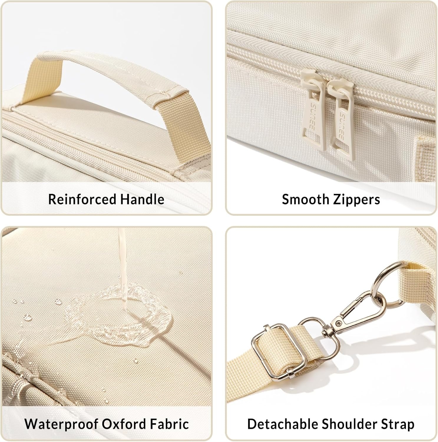 image:imageSUNEE Bible Cover for Women Large Bible Bag wShoulder Strap Carrying Book Case wPen Slots and Zippered Pocket Gift for Women amp Men Sage GreenBeige