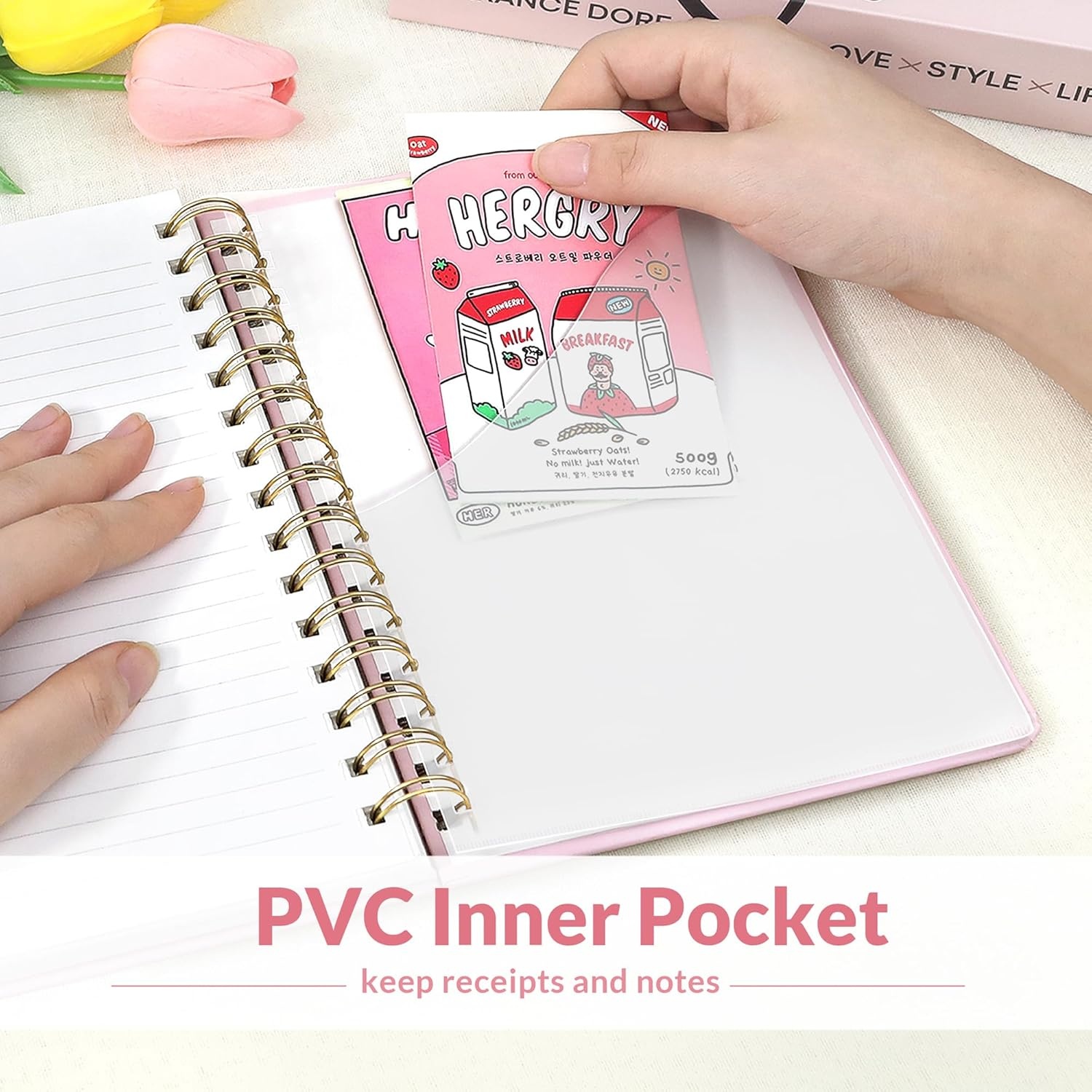 image:imageSUNEE Journaling Notebooks A5 Lined Spiral Notebook for Women 146 Pages College Ruled Hardcover Notebook for Work Note Taking Journaling and Office School Supplies A5 PinkPink