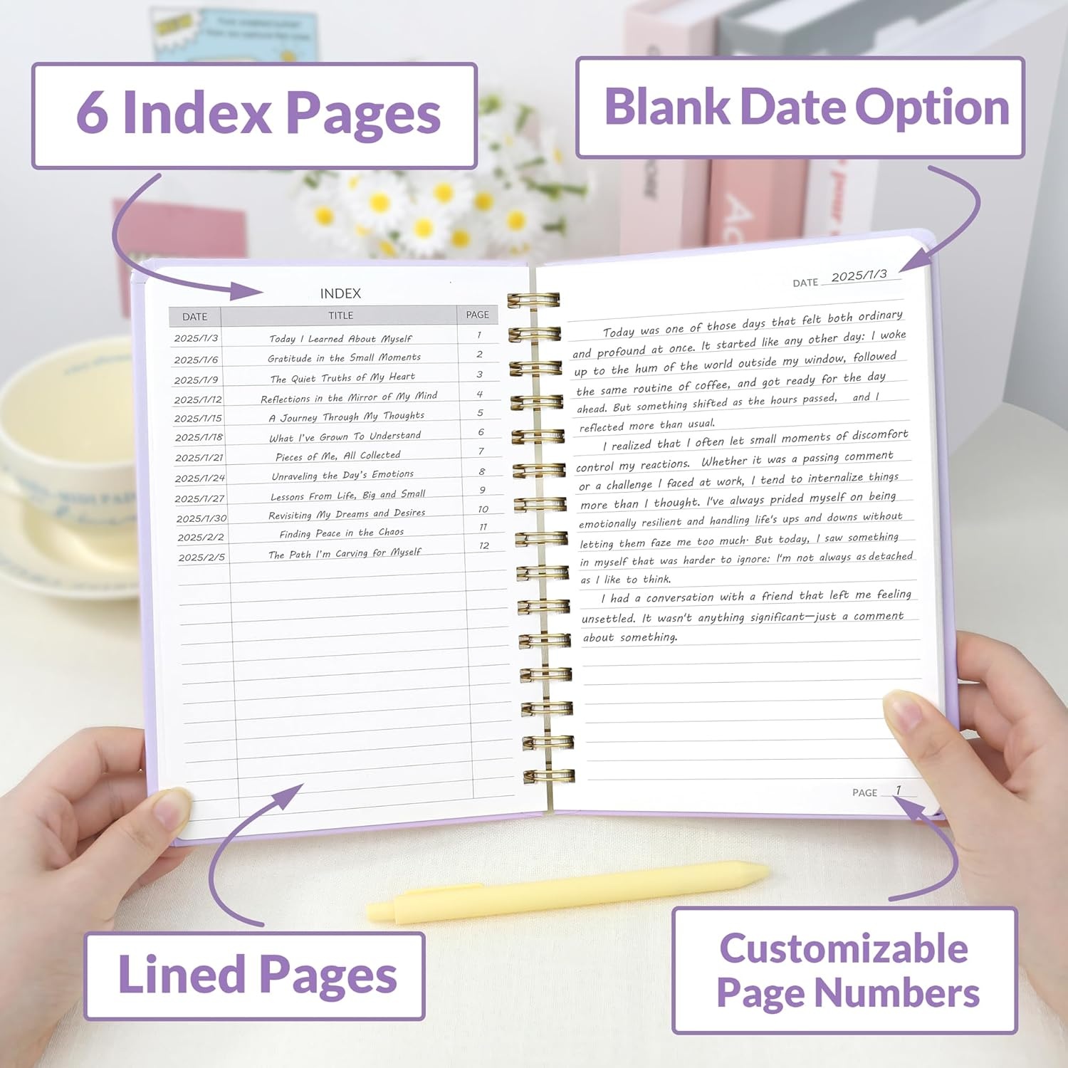 image:imageSUNEE Journaling Notebooks A5 Lined Spiral Notebook for Women 146 Pages College Ruled Hardcover Notebook for Work Note Taking Journaling and Office School Supplies A5 PinkPurple