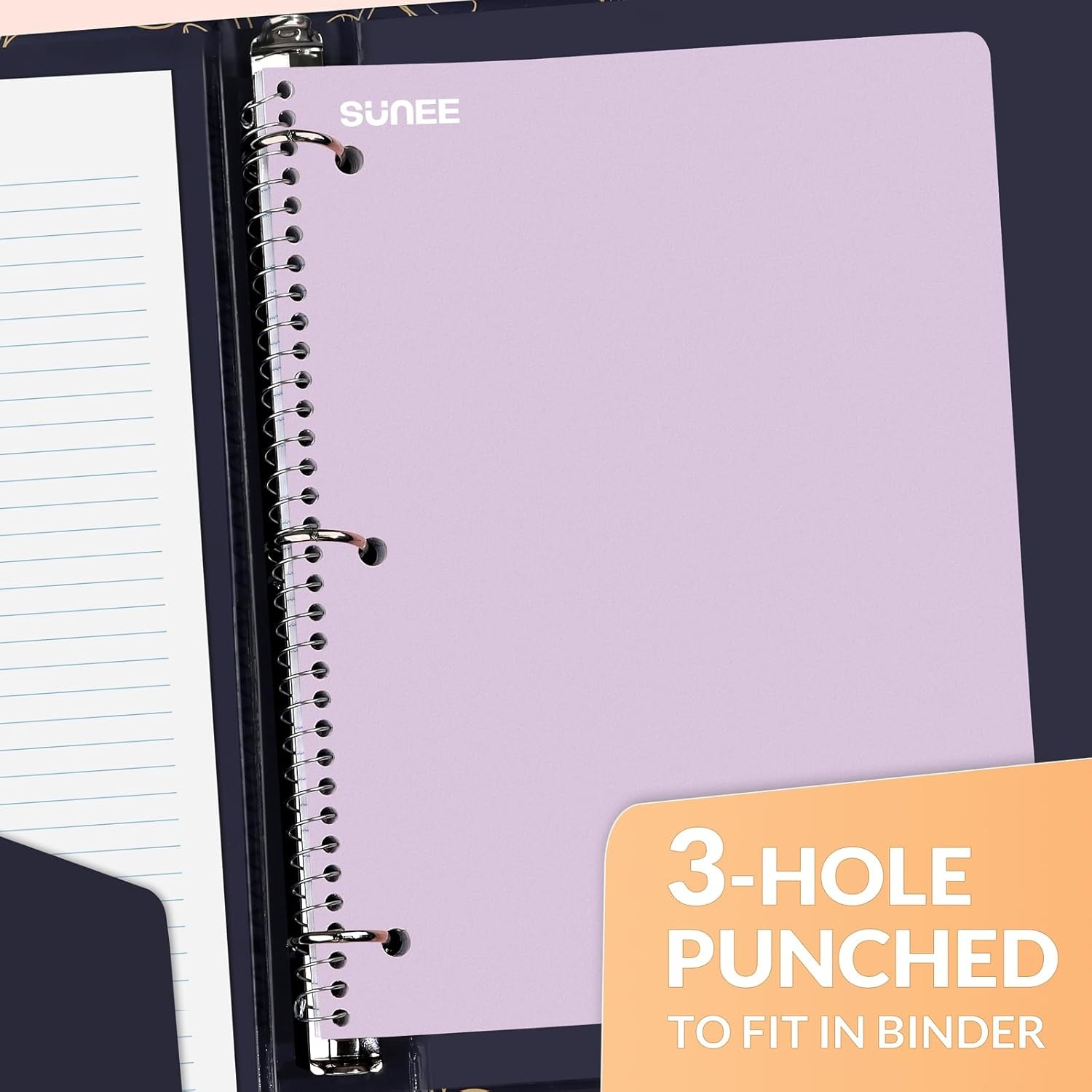 image:imageSUNEE Spiral Notebooks 6 Pack 1Subject College Ruled Paper 8 x 1012 70 Sheets per Notebook Assorted Pastel Colors Spiral Notebooks for School24