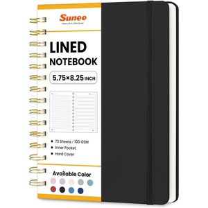 image:imageSUNEE Journaling Notebooks A5 Lined Spiral Notebook for Women 146 Pages College Ruled Hardcover Notebook for Work Note Taking Journaling and Office School Supplies A5  PinkBlack
