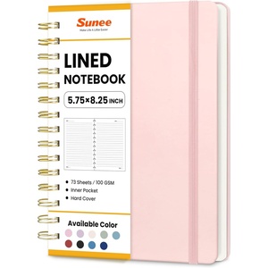 image:imageSUNEE Journaling Notebooks A5 Lined Spiral Notebook for Women 146 Pages College Ruled Hardcover Notebook for Work Note Taking Journaling and Office School Supplies A5  PinkPink