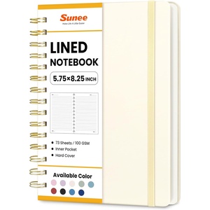 image:imageSUNEE Journaling Notebooks A5 Lined Spiral Notebook for Women 146 Pages College Ruled Hardcover Notebook for Work Note Taking Journaling and Office School Supplies A5  PinkBeige