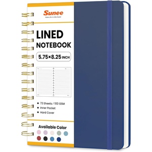 image:imageSUNEE Journaling Notebooks A5 Lined Spiral Notebook for Women 146 Pages College Ruled Hardcover Notebook for Work Note Taking Journaling and Office School Supplies A5  PinkNavy Blue