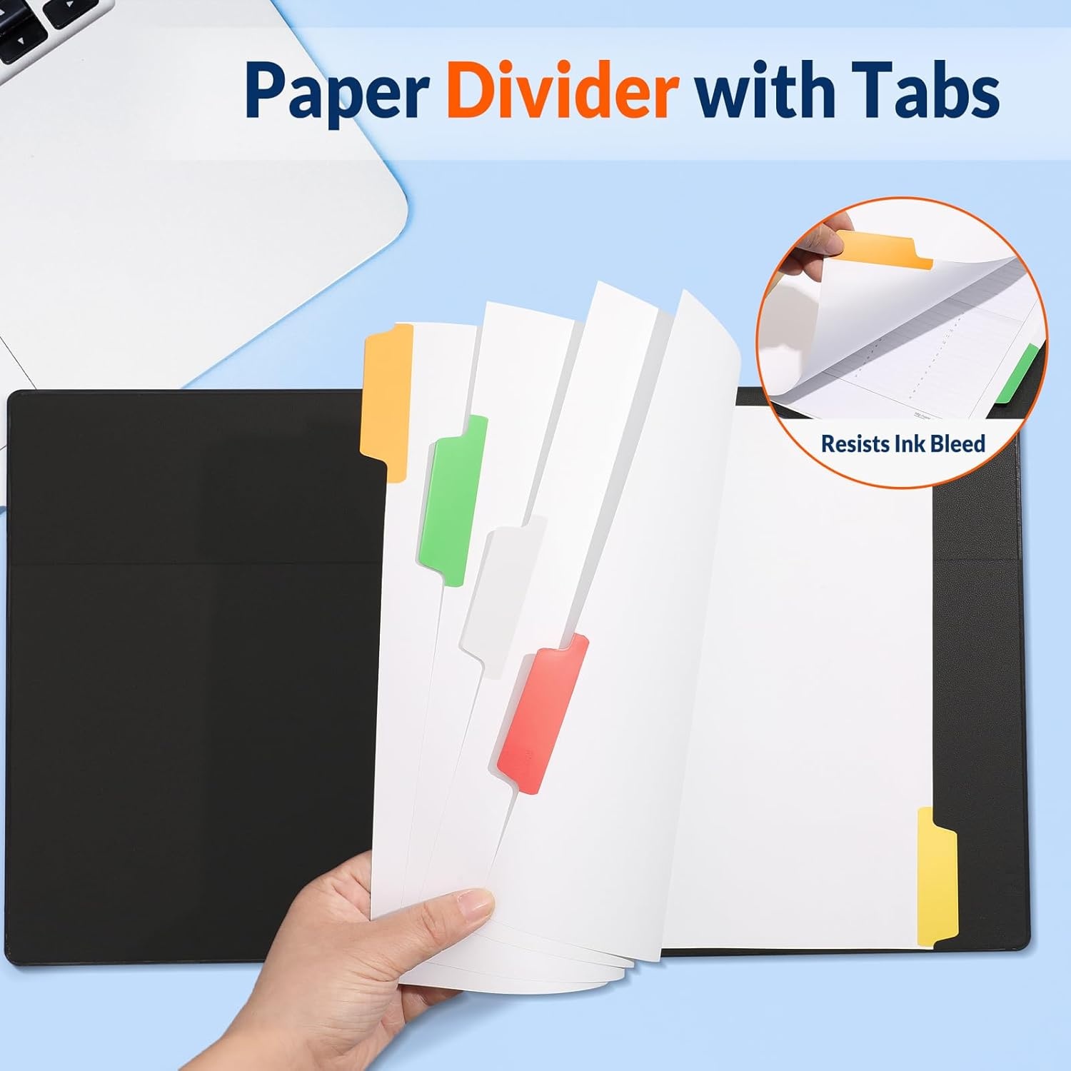 image:imageSUNEE Binder Dividers with Tabs for 3 Ring Binder 85 x 11 Paper White Binder Dividers Blank with 8 Tabs 4 Sets Page Dividers for School Office and Home 32 Dividers5 Color Tab 20 Set