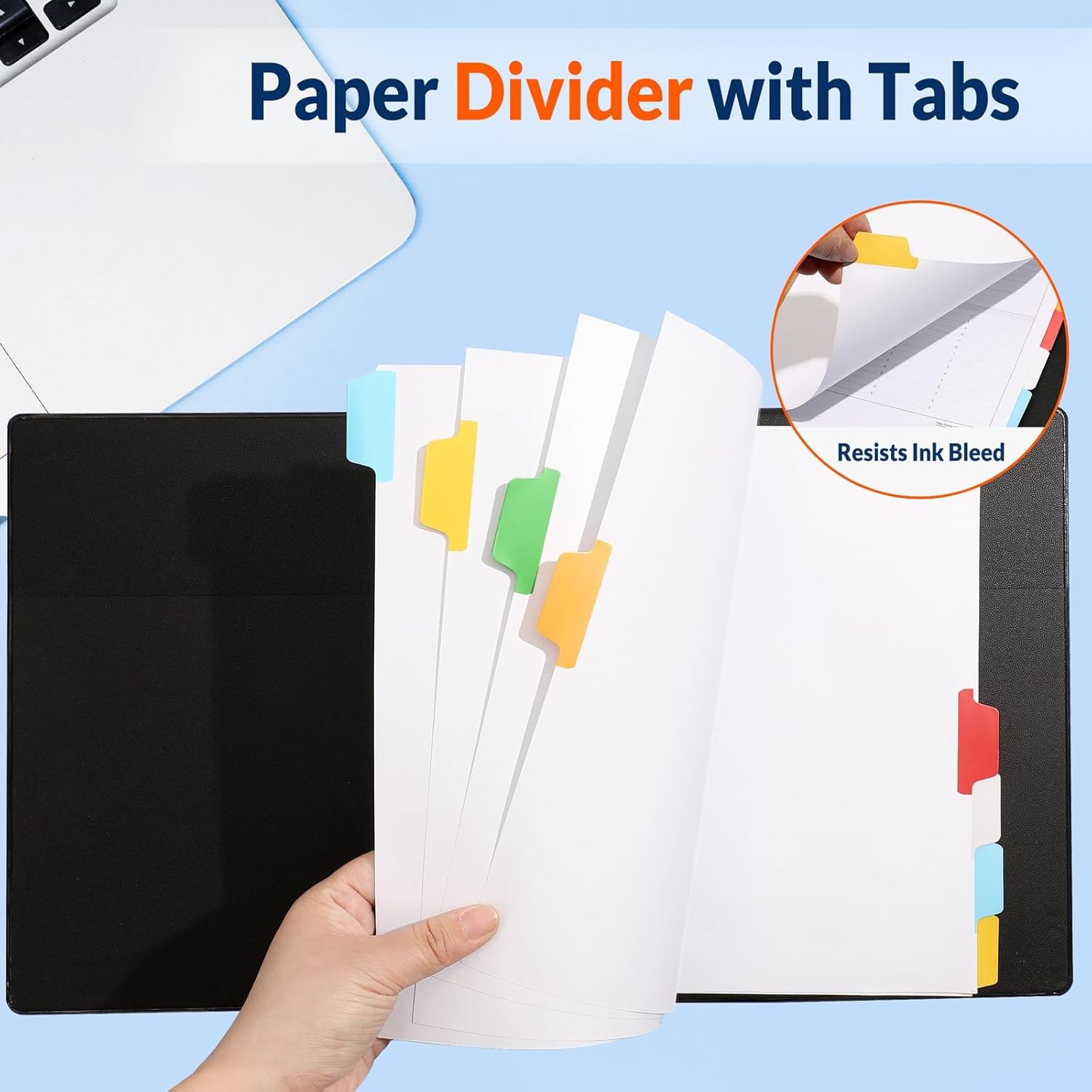image:imageSUNEE Binder Dividers with Tabs for 3 Ring Binder 85 x 11 Paper White Binder Dividers Blank with 8 Tabs 4 Sets Page Dividers for School Office and Home 32 Dividers8 Color Tab 12 Set