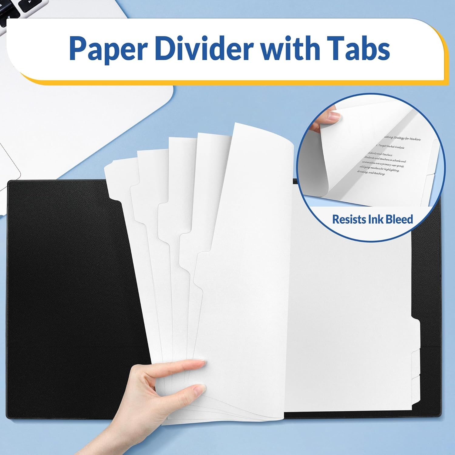 image:imageSUNEE Binder Dividers with Tabs for 3 Ring Binder 85 x 11 Paper White Binder Dividers Blank with 8 Tabs 4 Sets Page Dividers for School Office and Home 32 Dividers8 Tab 4 Set