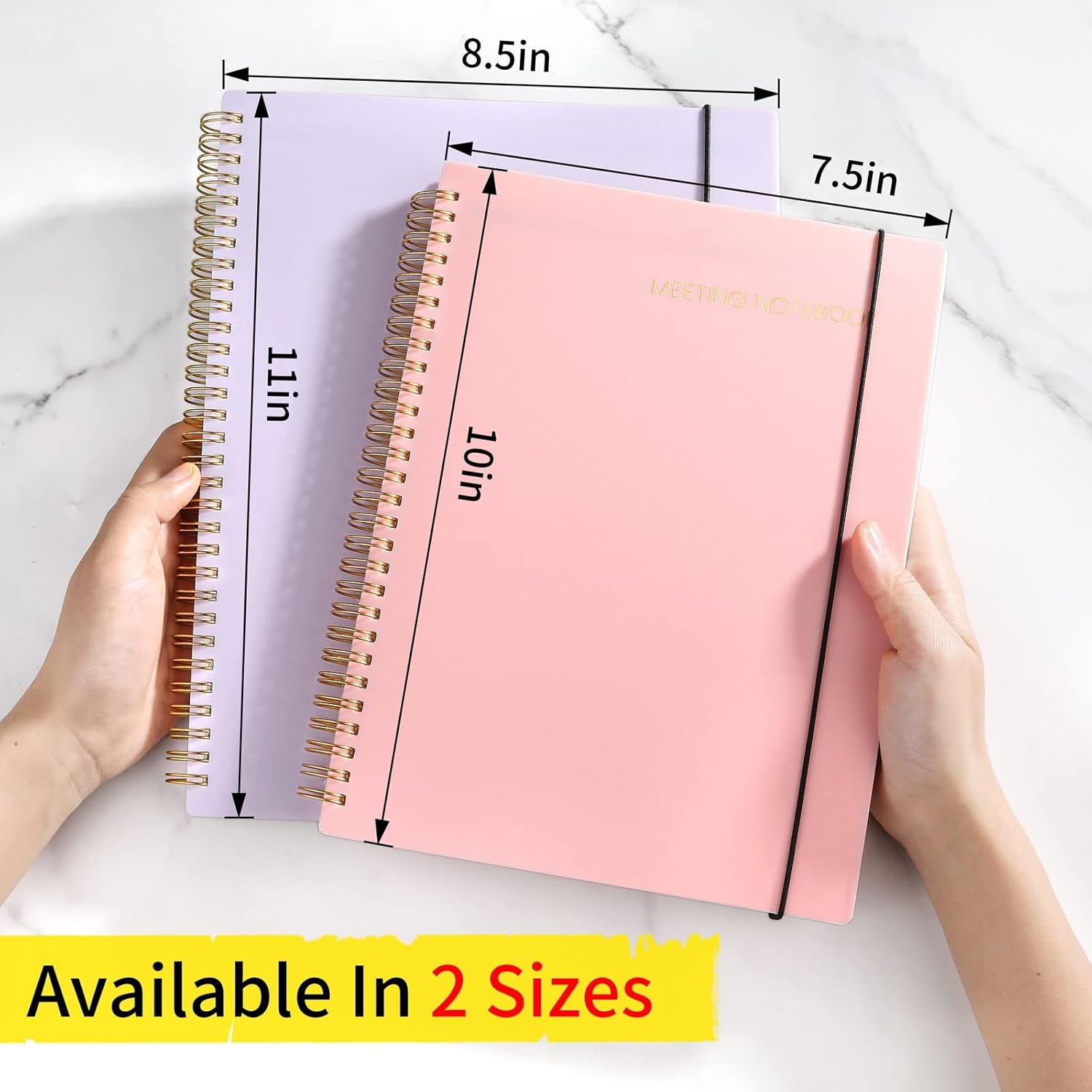image:imageSUNEE Meeting Notebook for Work with Action Items 160 Pages A4 Size Project Planner Spiral Meeting AgendaMinutes Notebook Organizer for Women Men Note Taking Office amp Business 85x11 PurplePurple
