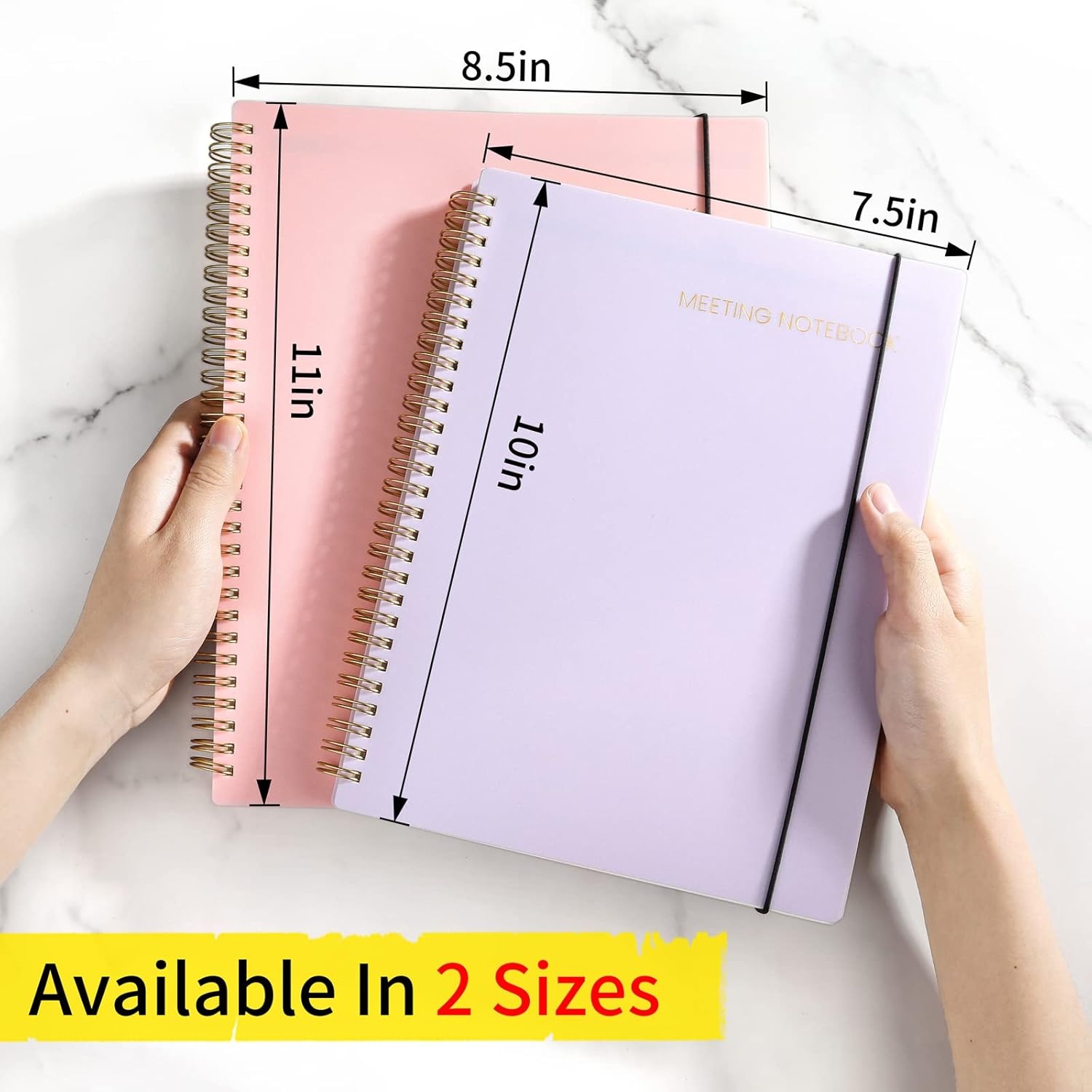 image:imageSUNEE Meeting Notebook for Work with Action Items 160 Pages A4 Size Project Planner Spiral Meeting AgendaMinutes Notebook Organizer for Women Men Note Taking Office amp Business 85x11 PurplePurple