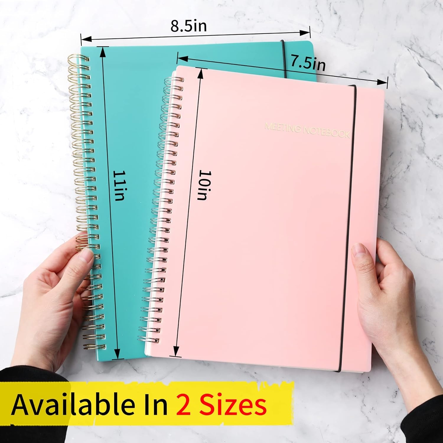 image:imageSUNEE Meeting Notebook for Work with Action Items 160 Pages A4 Size Project Planner Spiral Meeting AgendaMinutes Notebook Organizer for Women Men Note Taking Office amp Business 85x11 PurpleTeal