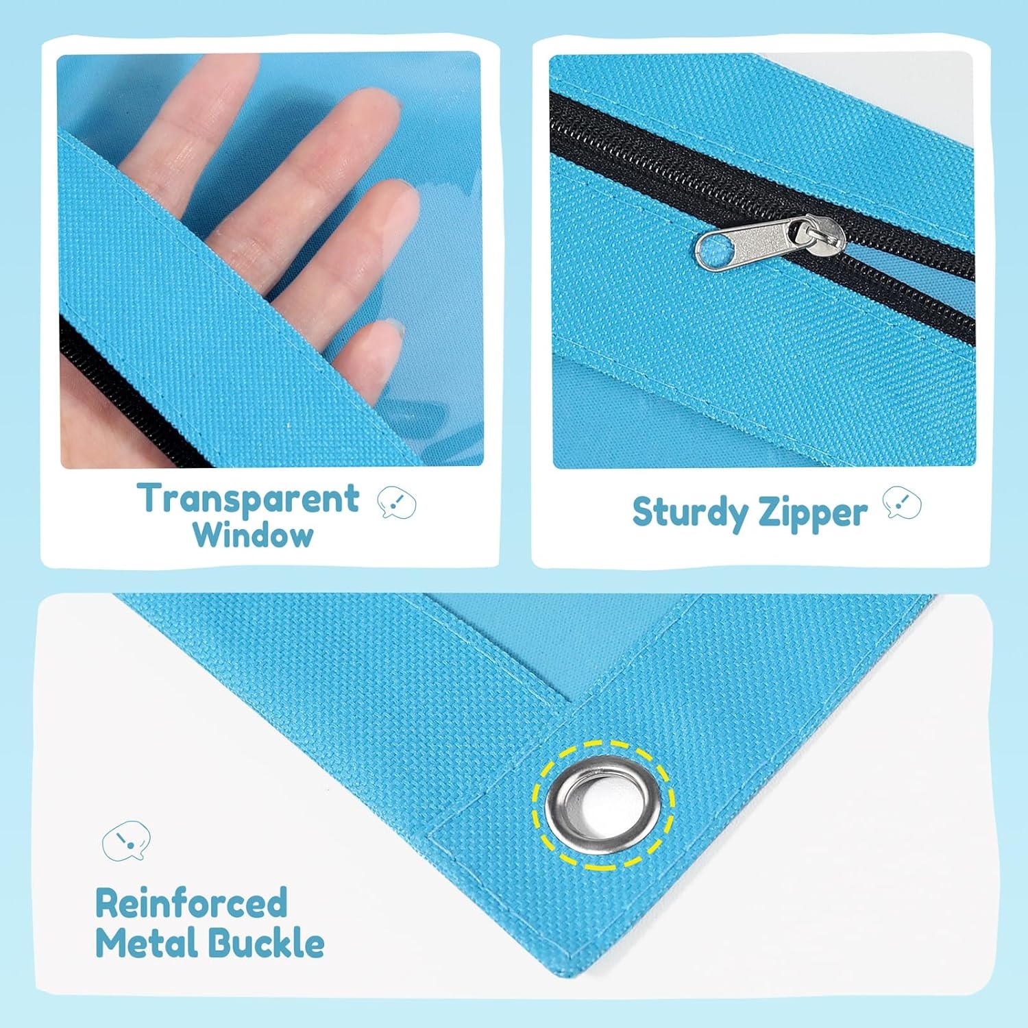 image:imageSUNEE Pencil Pouch for 3 Ring Binder Pencil Bag for Binder with Zippers Black Pencil Case for Students Organizer BlackPink