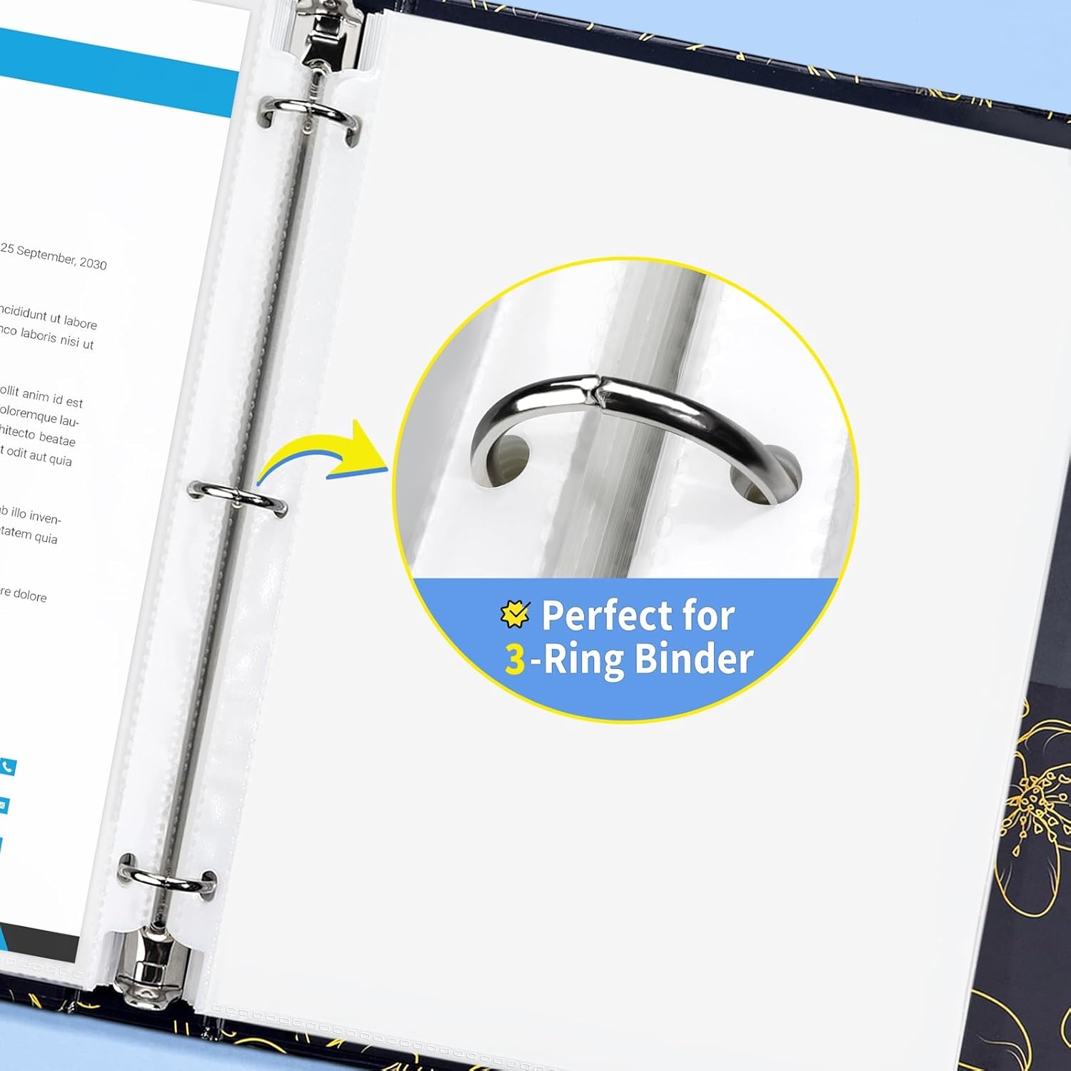 image:imageSUNEE Sheet Protectors 500 Packs for 3 Ring Binder PVCFree Clear Page Protectors 85x11 Inches Plastic Cover for Paper Documents Photos Top Loading Binder Sleeves Letter Size500