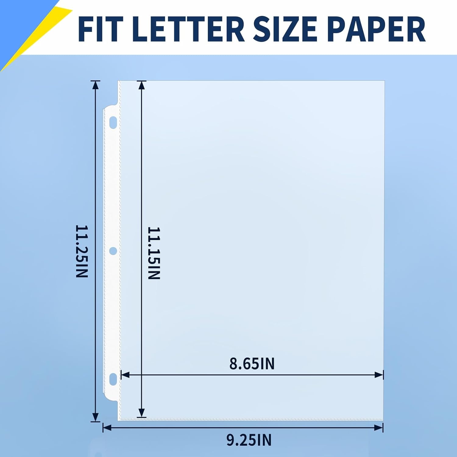 image:imageSUNEE Sheet Protectors 500 Packs for 3 Ring Binder PVCFree Clear Page Protectors 85x11 Inches Plastic Cover for Paper Documents Photos Top Loading Binder Sleeves Letter Size500