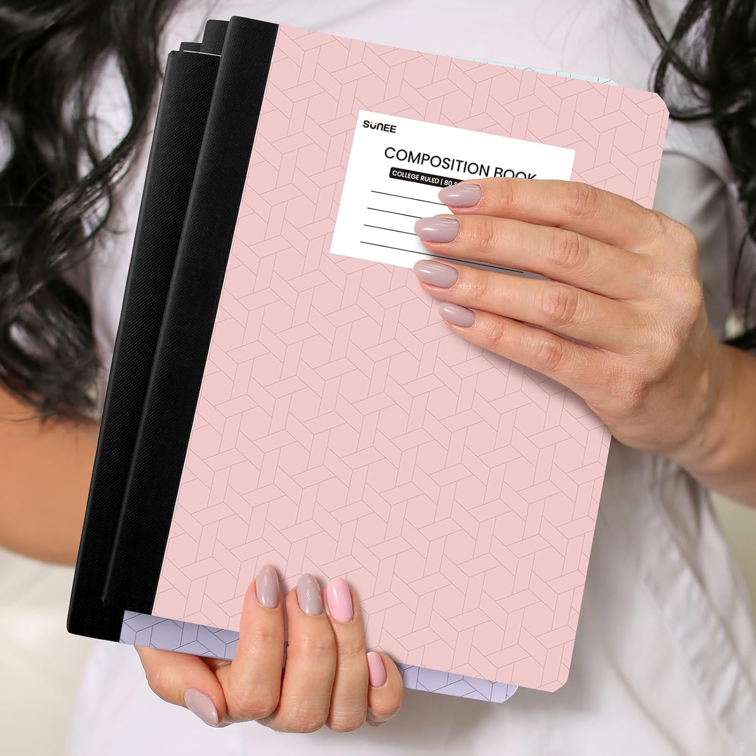 image:imageSUNEE Composition Notebooks College Ruled Paper 4 Pack Composition Book 9 34 x 7 12 80 Sheets160 Pages Assorted Colors School College amp Office SuppliesPastel