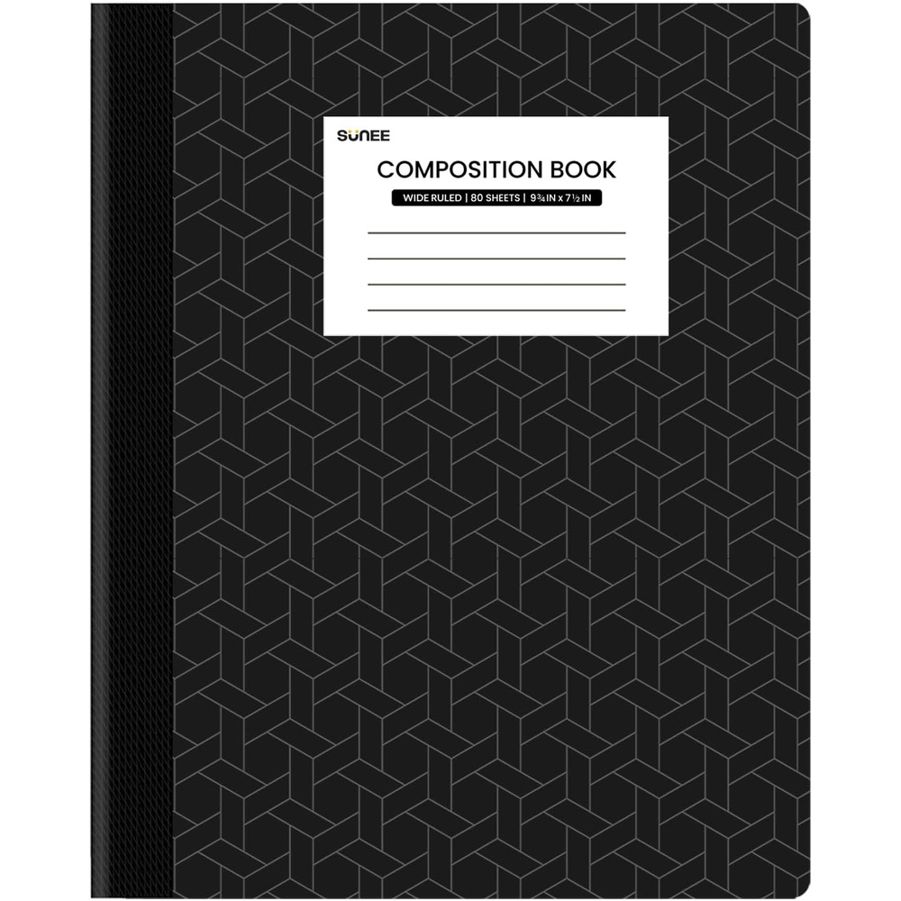 image:imageSUNEE Composition Notebook Wide Ruled Paper Home School Supplies for College Students amp K12 934 x 712 80 Sheets160 Pages BlackBlack