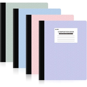 image:imageSUNEE Composition Notebooks  College Ruled Paper 4 Pack Composition Book 9 34 x 7 12 80 Sheets160 Pages Assorted Colors School College amp Office SuppliesPastel