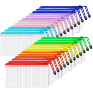 image:imageSUNEE Multisize Mesh Zipper Pouches 7 Colors 21 Packs WaterResistant Zip Bag for School Office Supplies Puzzles amp Games Organizing StorageMulticolored